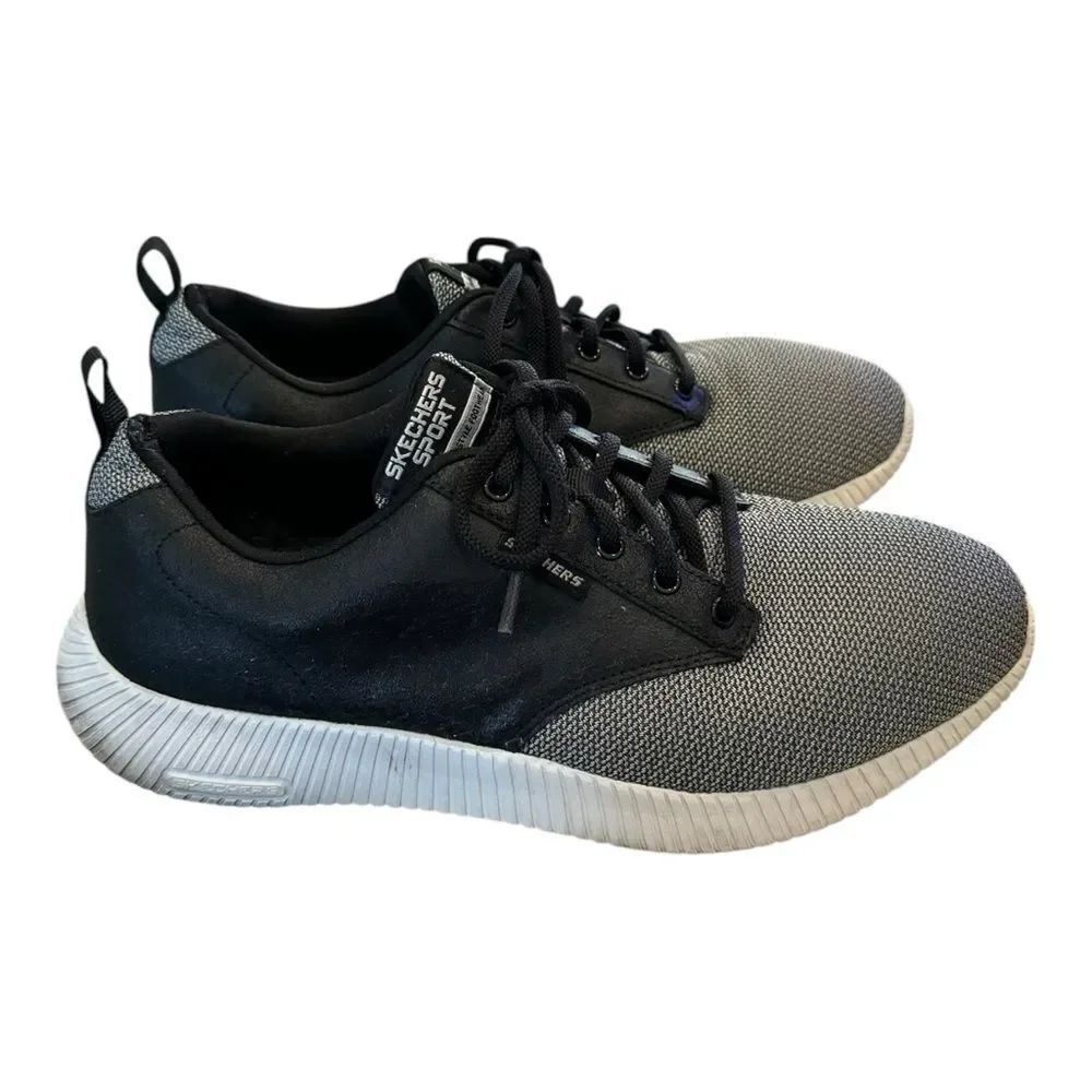 Skechers Sport Depth Charge Trahan Men's Grey Black Tennis Shoes Sneakers 9.5